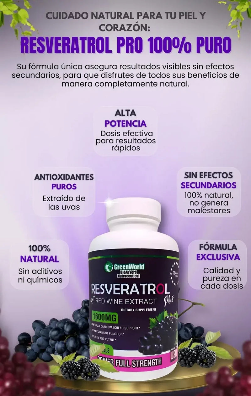 RESVERATROL - ADIÓS A LOS PROBLEMAS DEL ENVEJECIMIENTO!